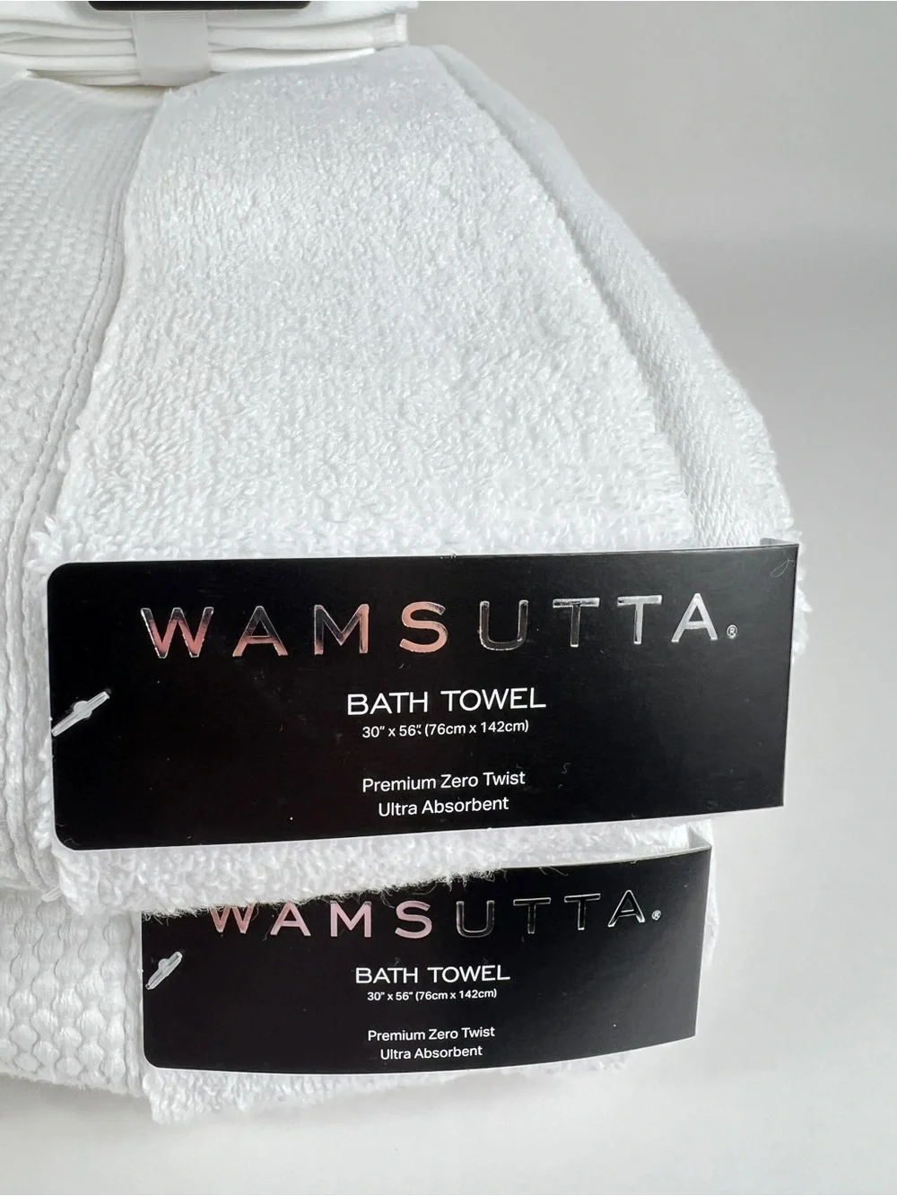 Wamsutta Bath Towel Set White Plush Cotton Absorbent Premium Zero Twist 8 Pc NEW